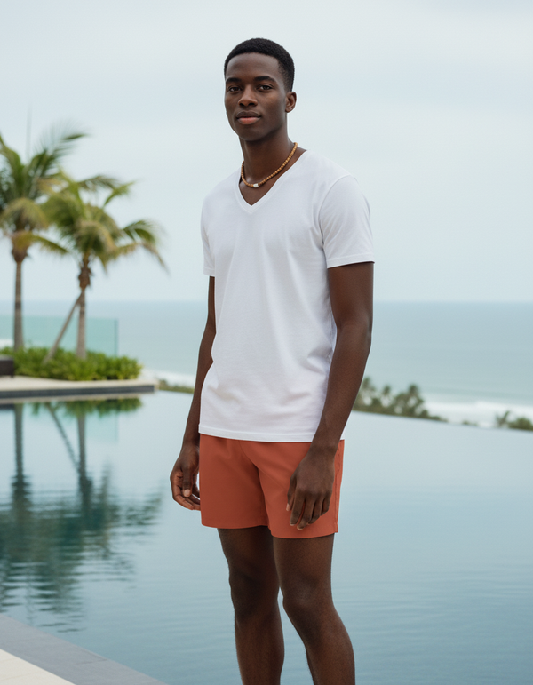 Men's Swim Trunks in Burnt Sienna
