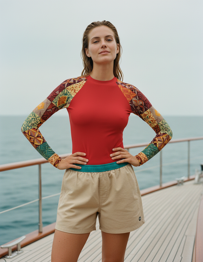 Rashguard — Women's Fiery Red Pulse