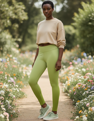 Runway Chartreuse Elysium Leggings Women's Leggings — Dripper
