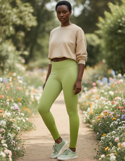Runway Chartreuse Elysium Leggings Women's Leggings — Dripper