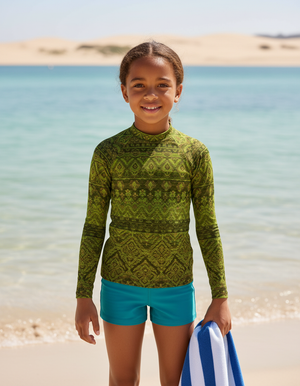 Lime Serenade Rash Guard Kids Rash Guard — Dripper