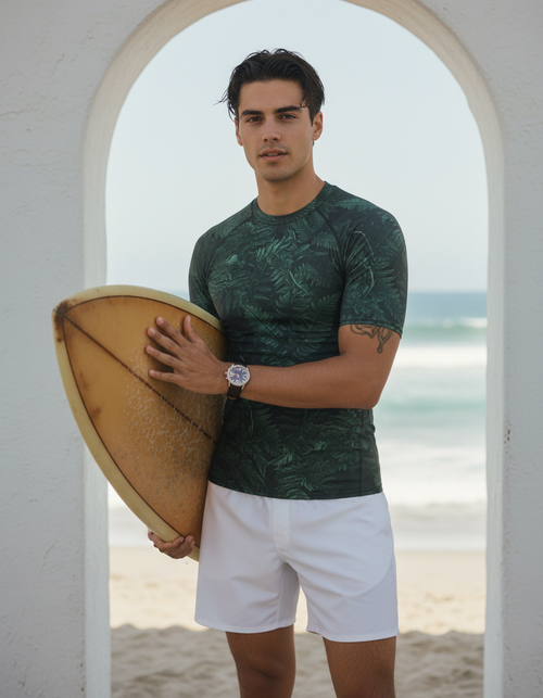 Alexandrite Verdant Rash Guard Men's Rashguard — Lolekai