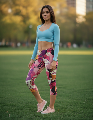 Electric Fuchsia Café leggings