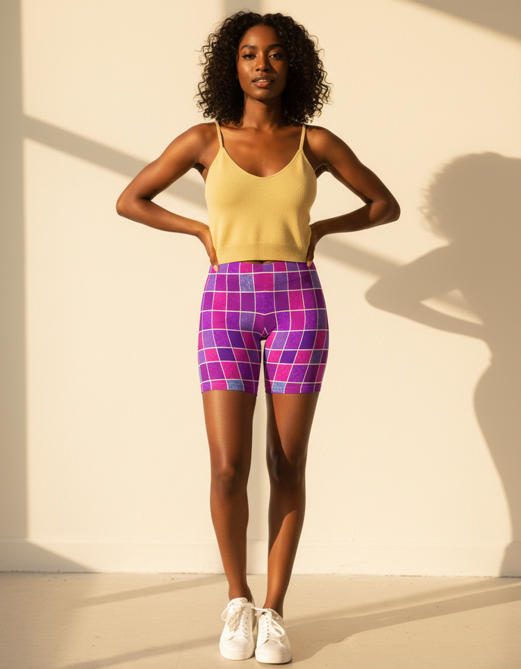 Women's Mosaic Tile Short Shorts