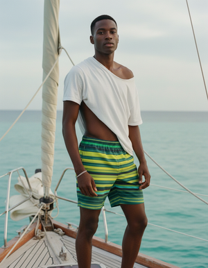 Runway Emerald Eclipse men's swim trunks