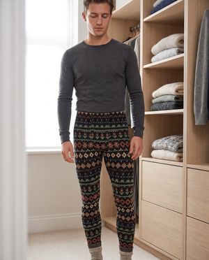 Heather men's base layer bottoms
