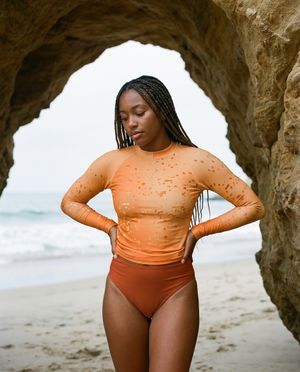 Women's Muskmelon Surge women's rashguards