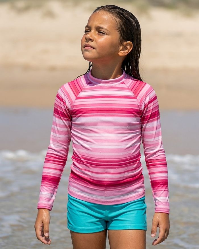 Rashguard — Girls Bubblegum Eclipse