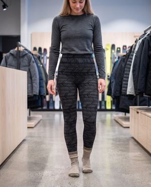 Ink Herringbone women's base layer bottoms