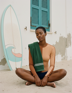 Women's Muskmelon Two-Tone women's rashguards