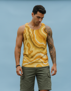 Lemon Yellow Sublime Tank Top Men's Tank Top — Dripper