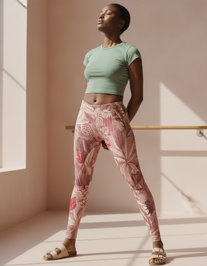 Dusty Rose Treetop full-length leggings