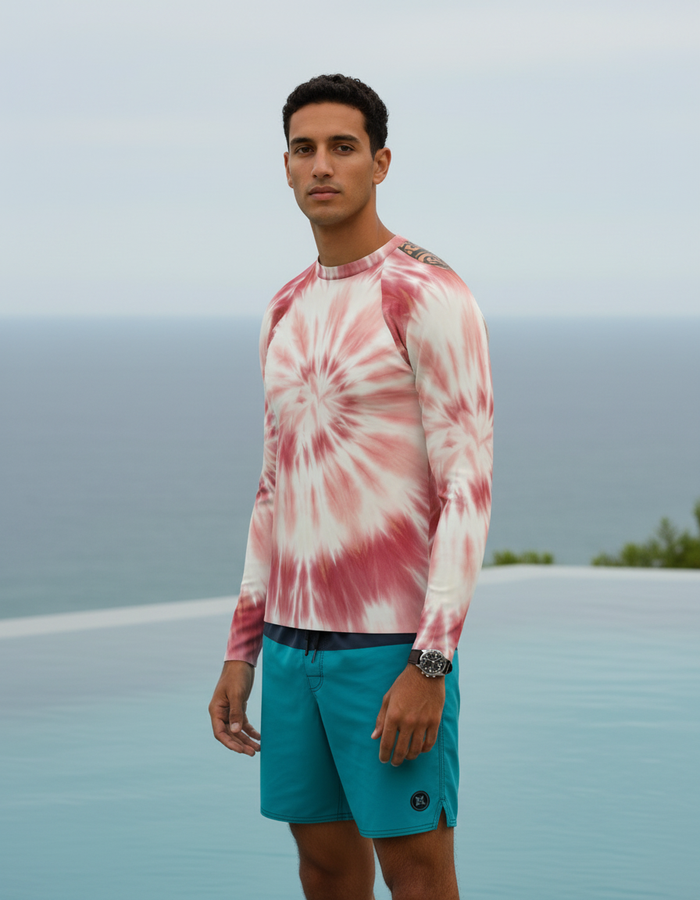 Rashguard — Men's Tea Rose Nebula