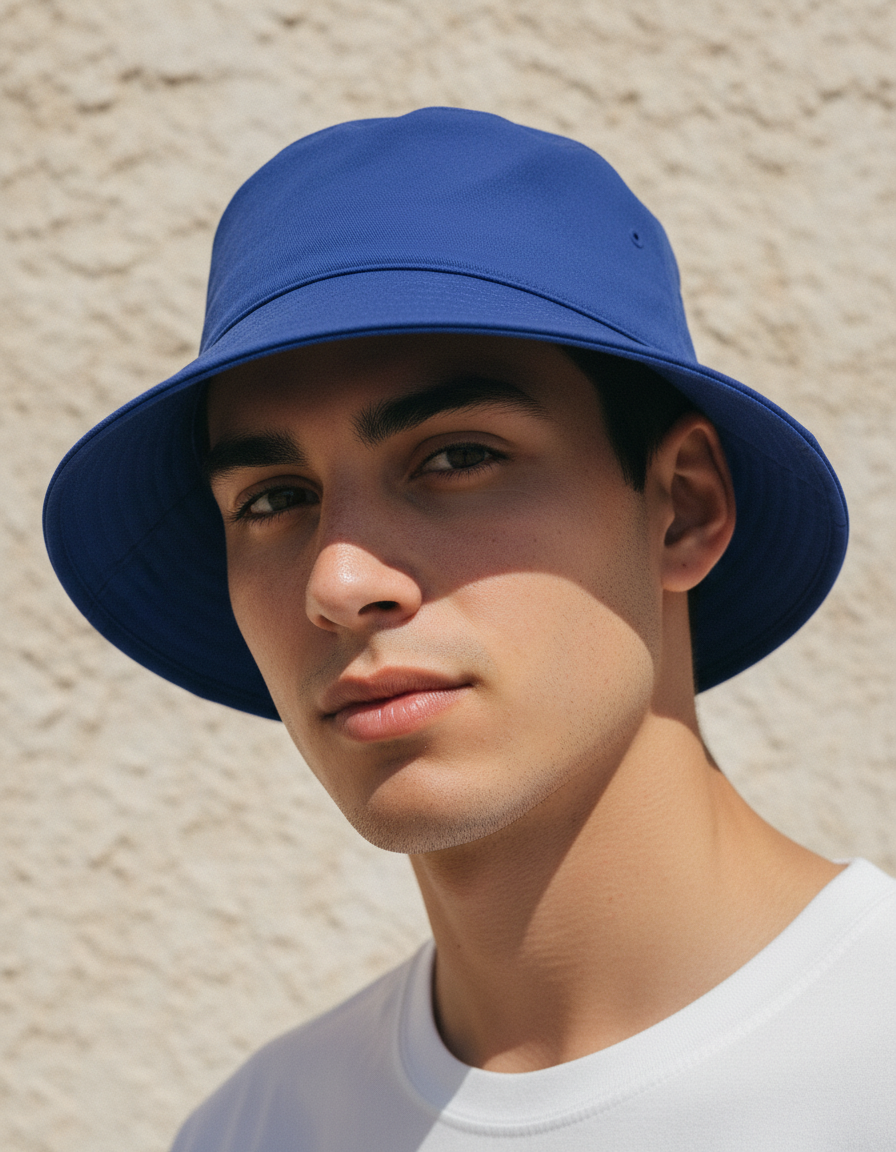 Bucket hat in Persian Blue