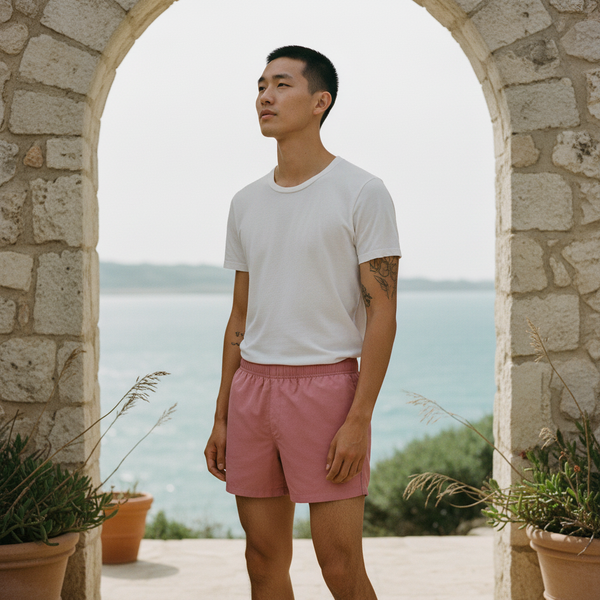 Men's Swim Trunks in Rose