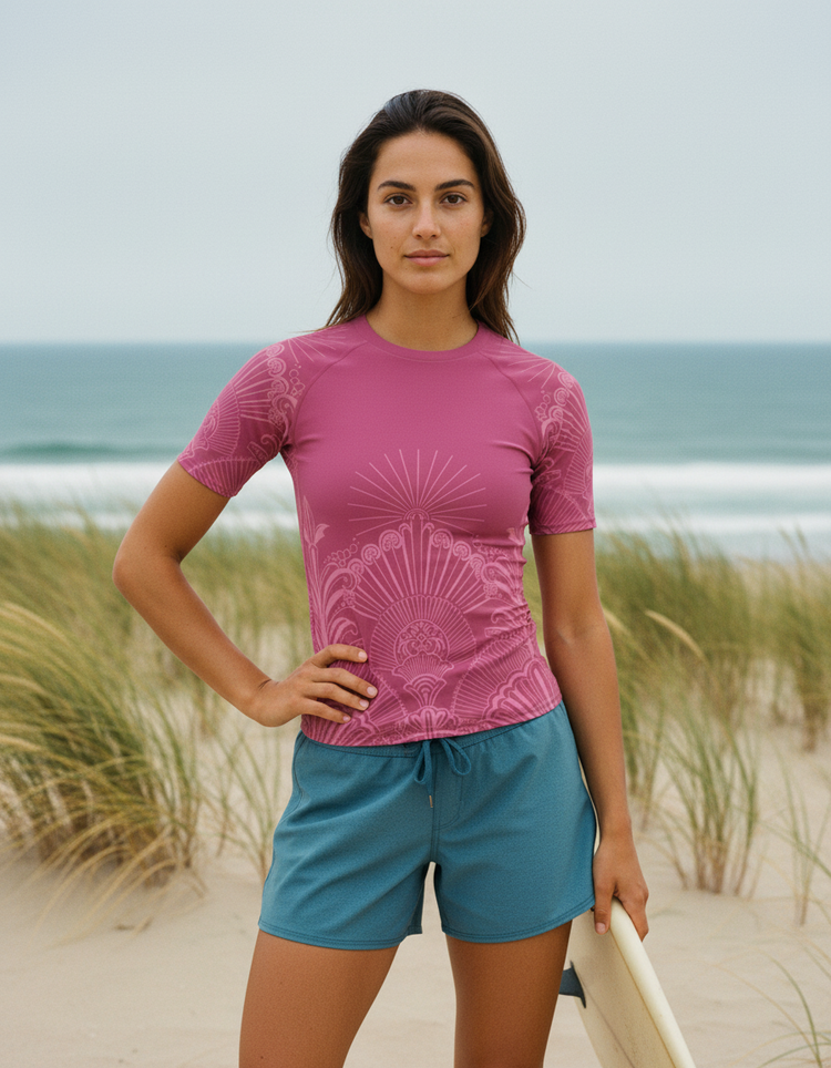 Women's Electric Fuchsia Elysium Rash Guard