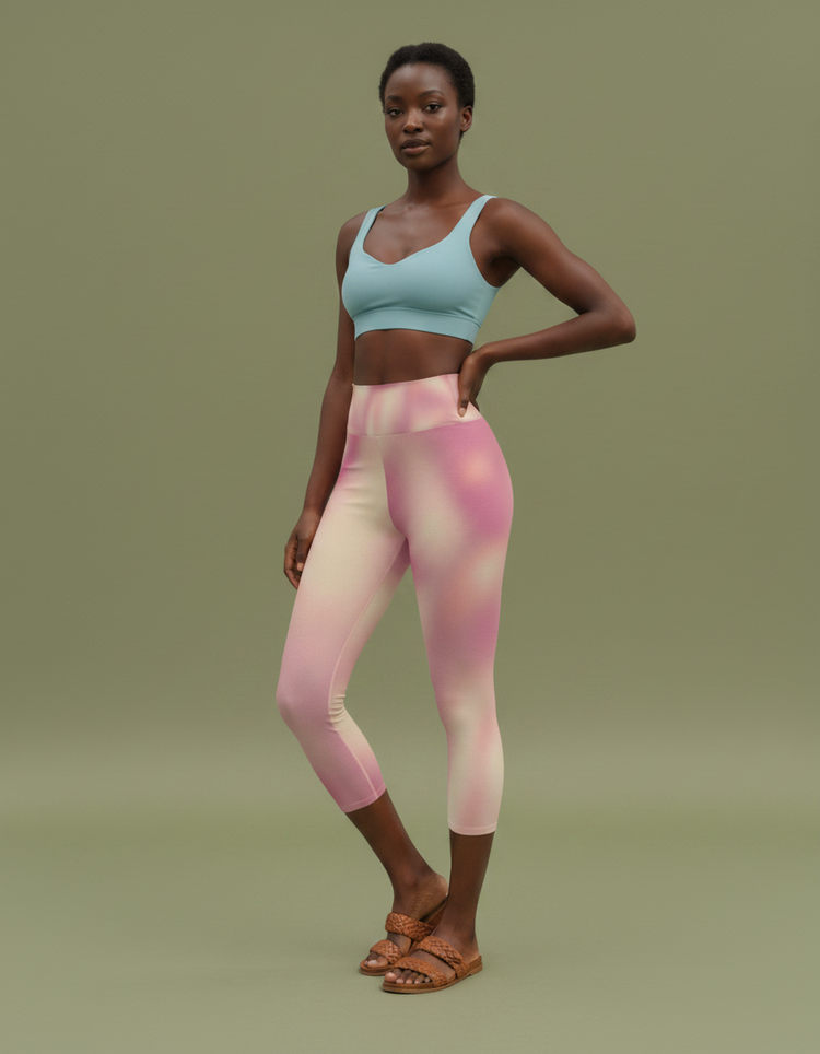 Women's Holographic Yoga Capri Leggings