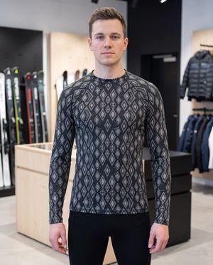 Graphite Lozenge Base Layer Top men's base layer tops