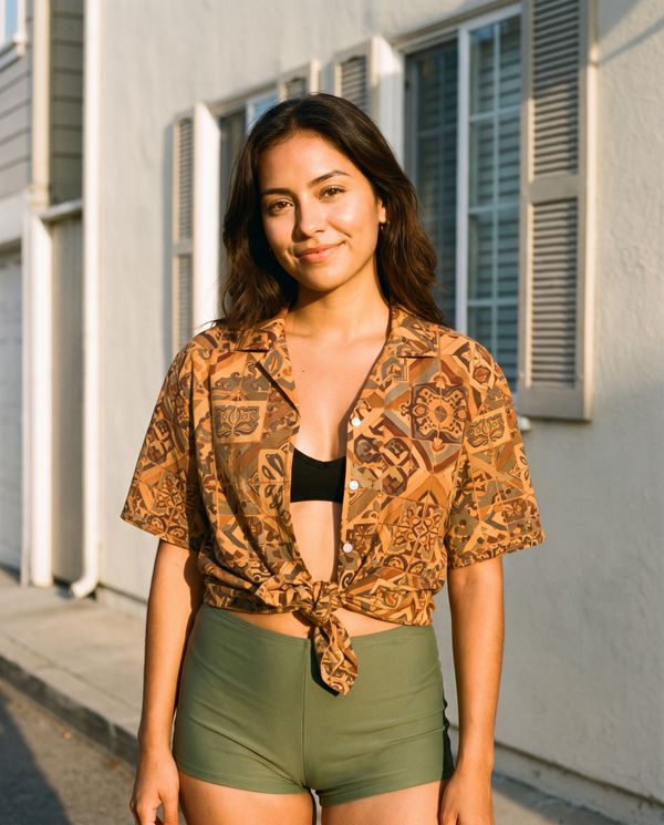 Geometric Azulejo hawaiian shirts