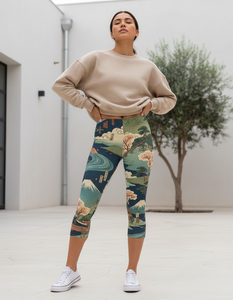 Women's Hiroshige Tokaido Capri Leggings