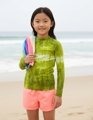 Kids Lime Aqua kids rashguards