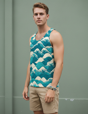 Men's Turquoise Nami men's tank tops