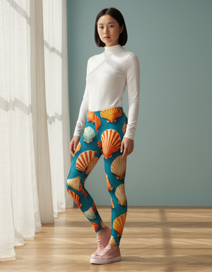 Coral Leggings Women's Leggings — Dripper