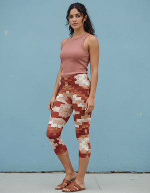 Burnt Sienna Horizon capri leggings