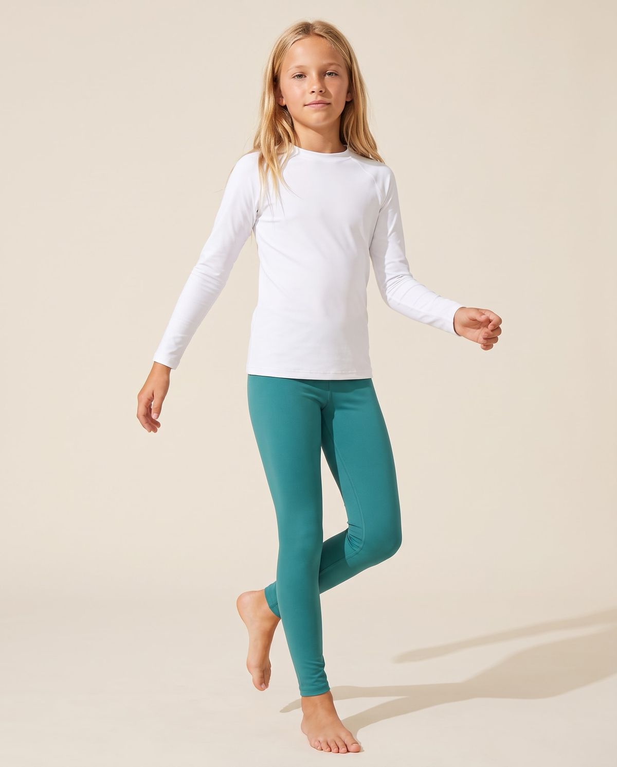 Transformative Teal Girls Youth Leggings Girls Youth Leggings — Lolekai