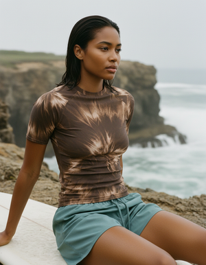 Coffee Bean Glacier Rash Guard Men's Rashguard — Lolekai