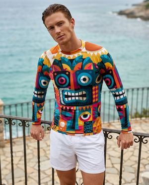 Men's Moai men's rashguards
