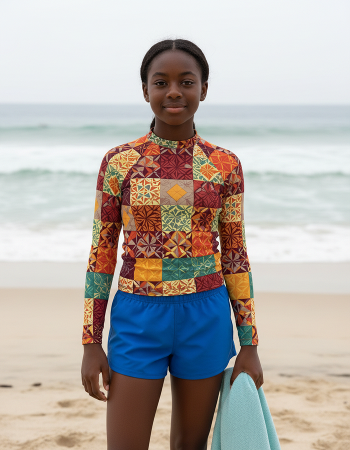 Rashguard — Youth Fiery Red Pulse