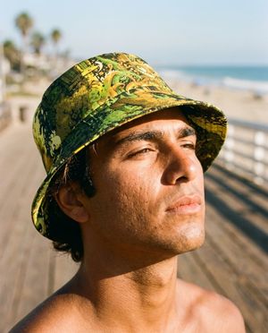 Runway Chartreuse Bakeneko bucket hats