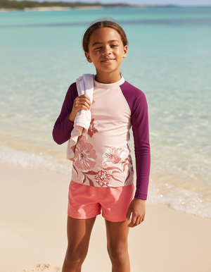 Millennial Pink Elysian Rash Guard Kids Rash Guard — Lolekai