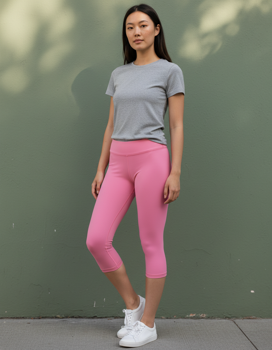 Capri Leggings in Flamingo