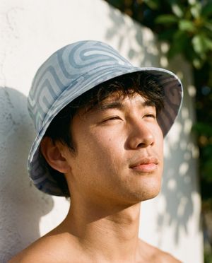 Unisex Blue Aura Kuna Bucket Hat Bucket Hat — Lolekai