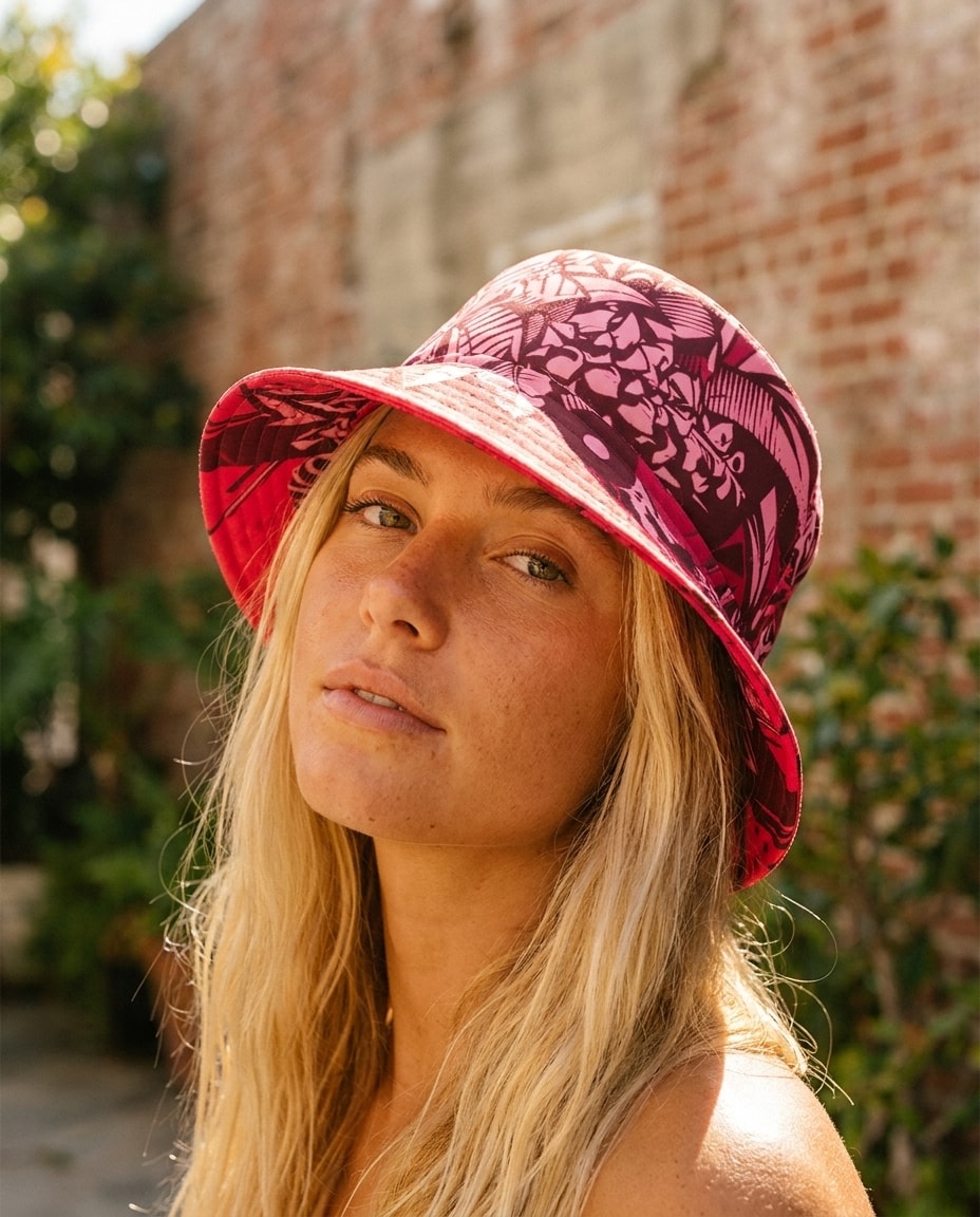 Bucket Hat in Hot Pink Lani Uli