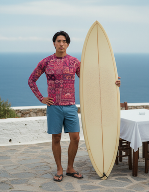 Men's Hot Pink Zafiro men's rashguards