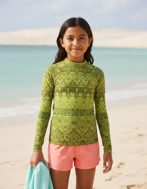 Runway Chartreuse Serenade Rash Guard Kids Rash Guard — Dripper