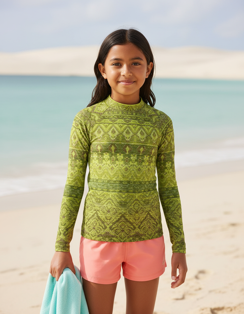 Runway Chartreuse Serenade Boys Rash Guard Kids Rash Guard — Lolekai