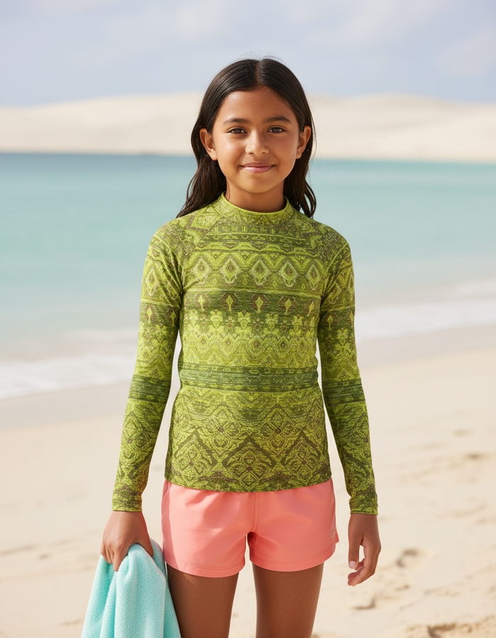 Rashguard — Kids Runway Chartreuse Serenade