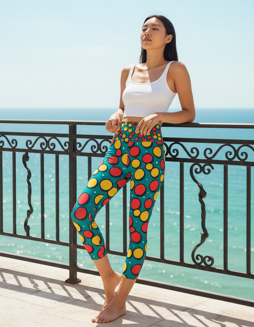 Mosaic capri yoga leggings