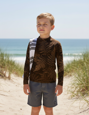 Coffee Bean Emerald Kids Rash Guard Kids Rash Guard — Dripper