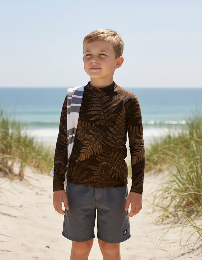 Rashguard — Kids Coffee Bean Emerald