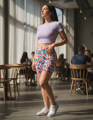 Alexandrite Kaleidoscope women's short shorts