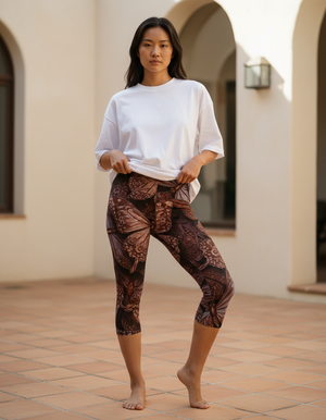 Lava Falls Chrysalis Leggings Capri Leggings — Dripper