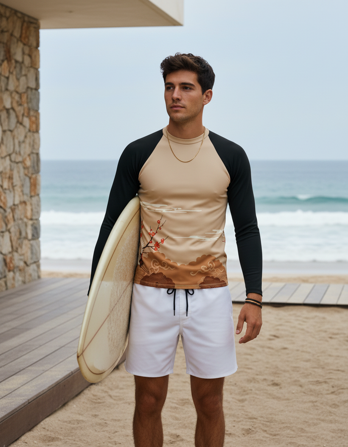 Rashguard — Men's Burnt Sienna Hikari