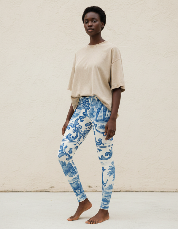 Pictorial Azulejo leggings