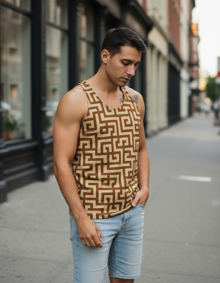 Men's Coffee Bean Kintsugi men's tank tops