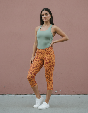Citrus Orange Mirage leggings